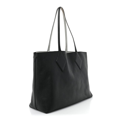 MCM Grained Calfskin Medium Yris Shopper Tote Black 4 of 34