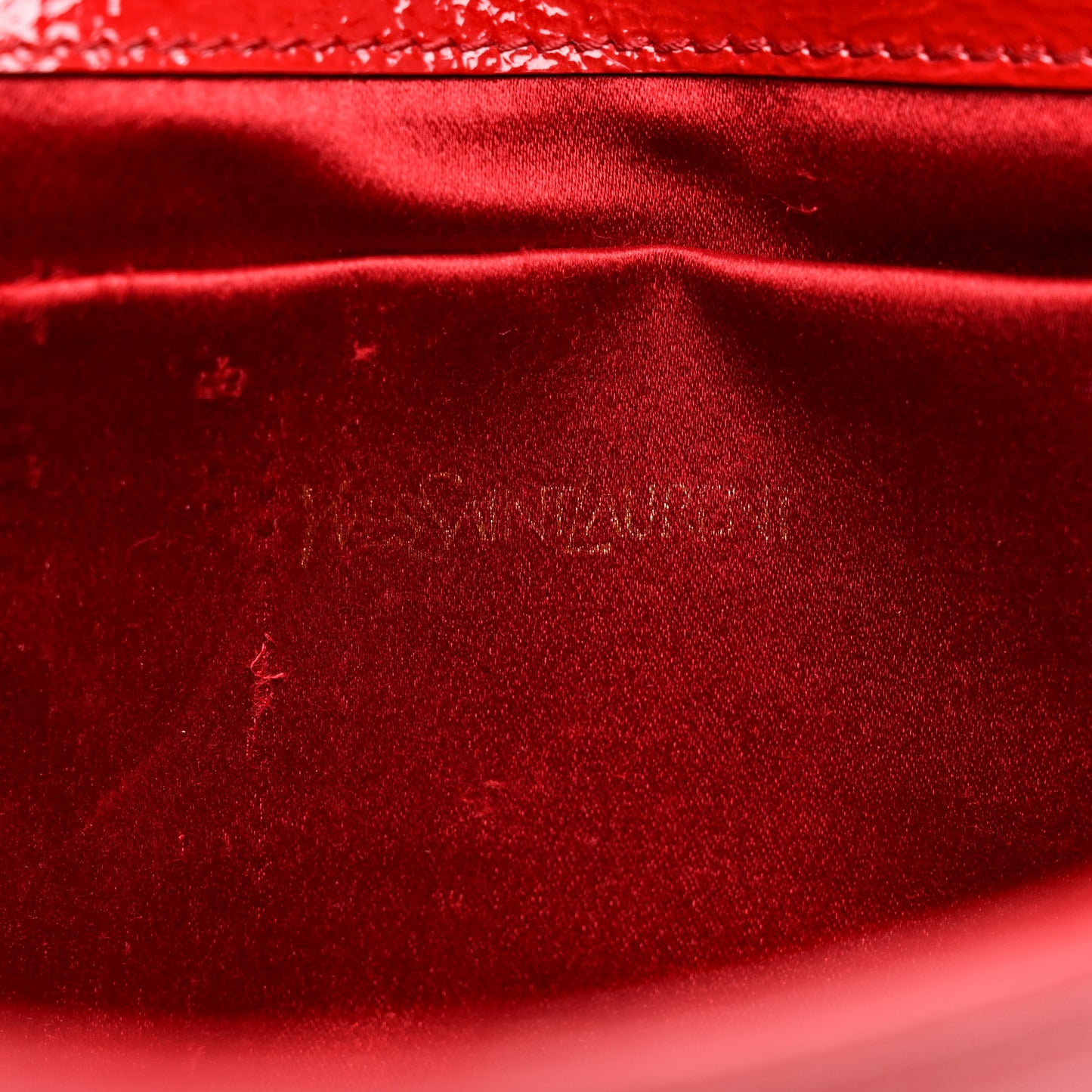 Textured Patent Monogram Large Belle De Jour Clutch Red