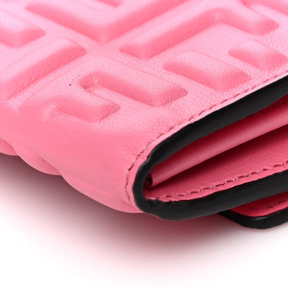 Fendi Nappa Matisse FF Embossed Continental Wallet Pink 12 of 12