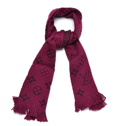 Louis Vuitton Wool Silk Logomania Scarf Cherry 1 of 4