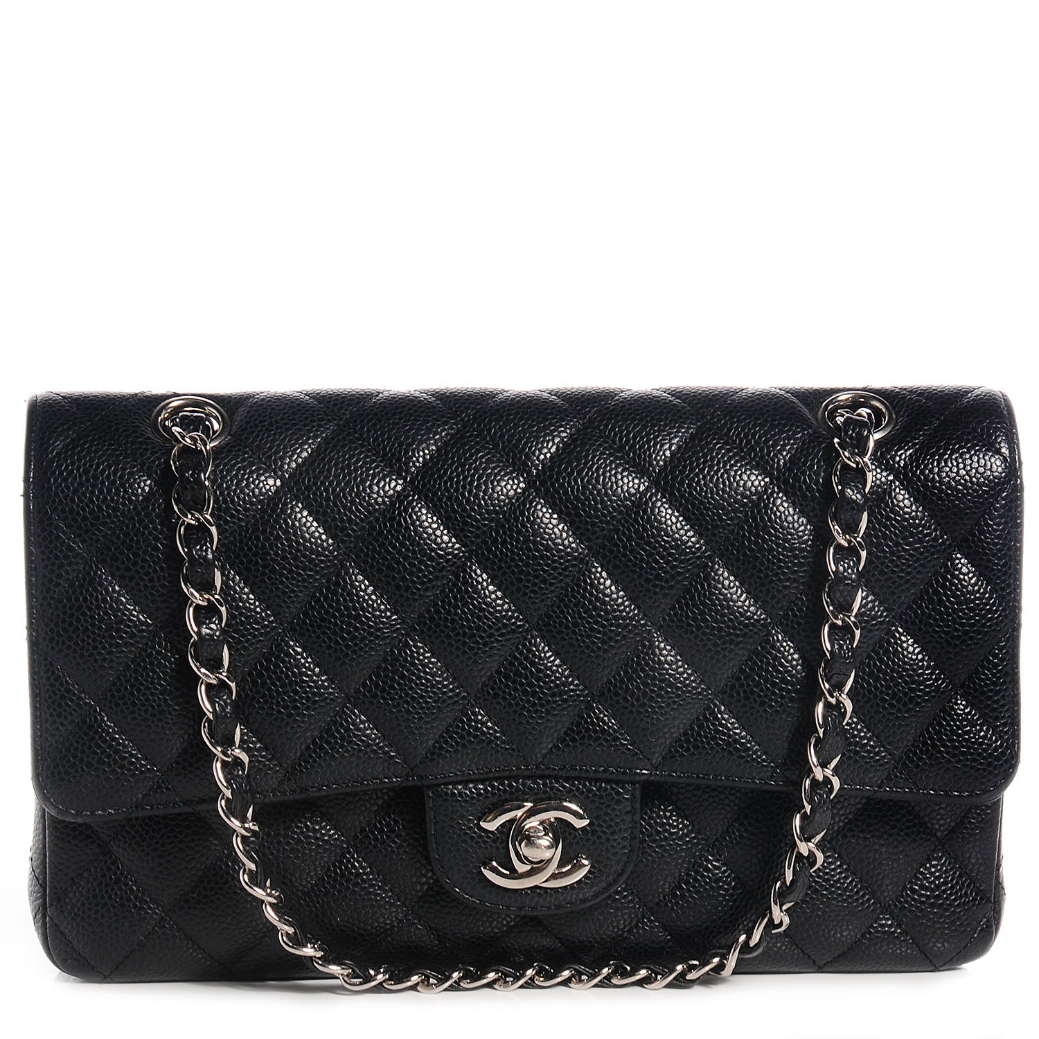Chanel Caviar Quilted Medium Double Flap Black 1 of 8