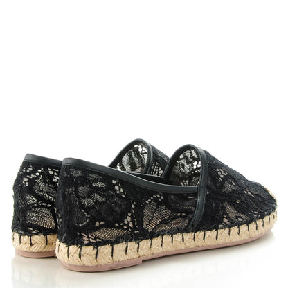 Valentino Garavani Lace Espadrilles 36 Black 4 of 7