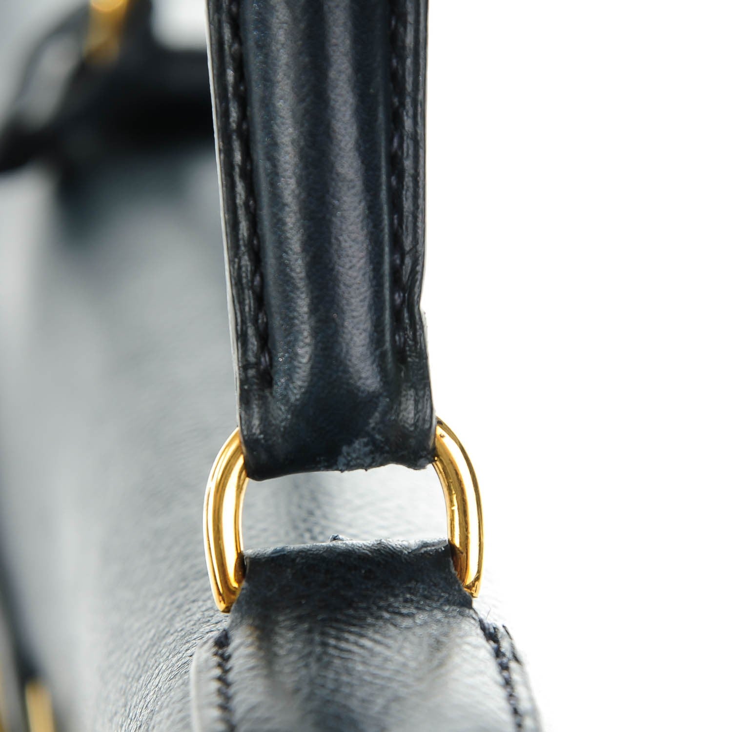 Hermes Courchevel Kelly Retourne 35 Bleu Marine 24 of 27