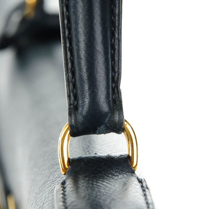 Hermes Courchevel Kelly Retourne 35 Bleu Marine 24 of 27