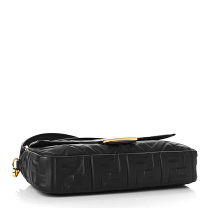 Fendi Nappa FF 1974 Embossed Baguette Black 4 of 8