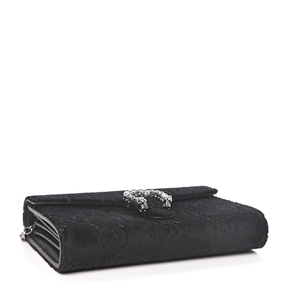 Gucci Velvet GG Monogram Mini Dionysus Chain Wallet Black 4 of 10