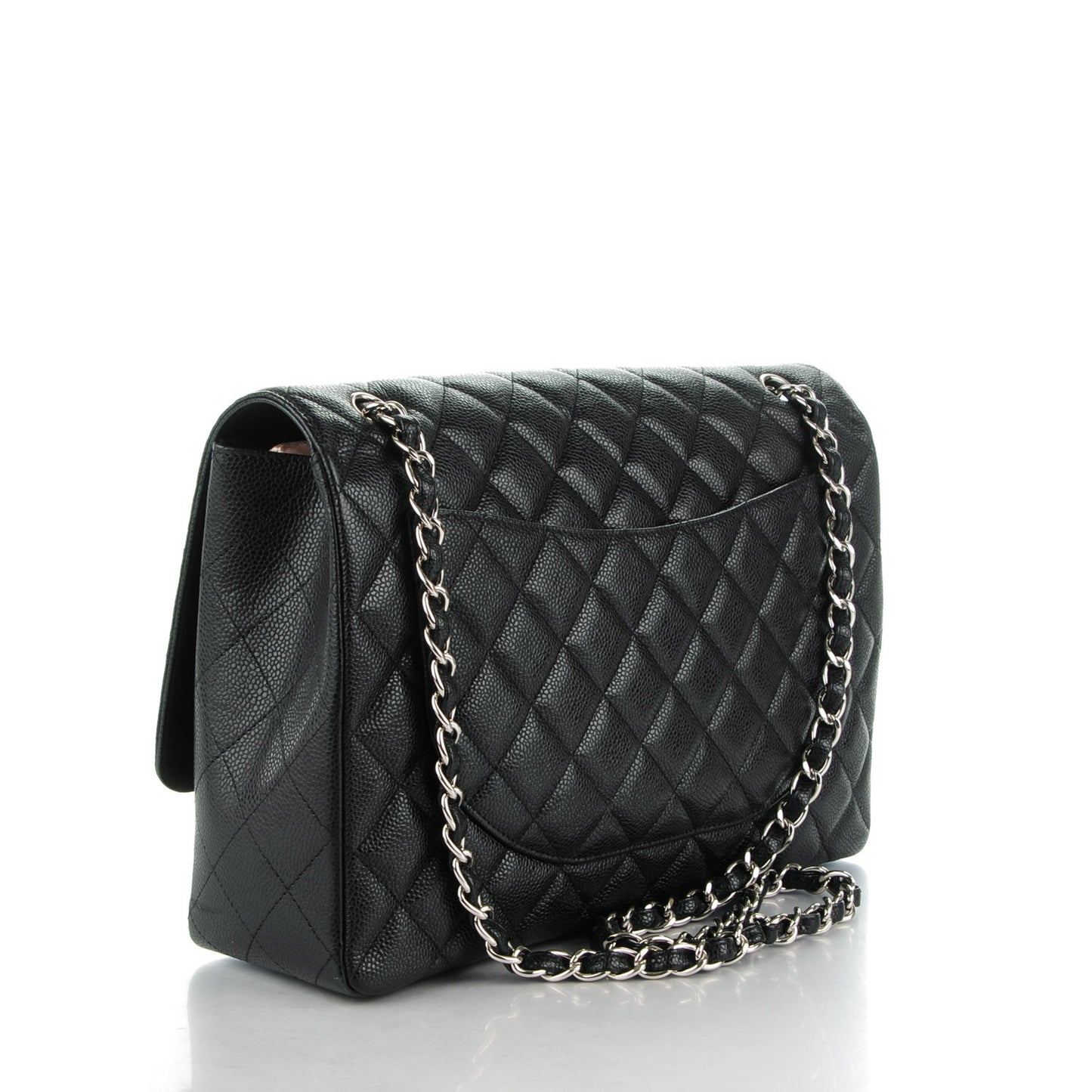 Caviar Quilted Maxi Single Flap Black