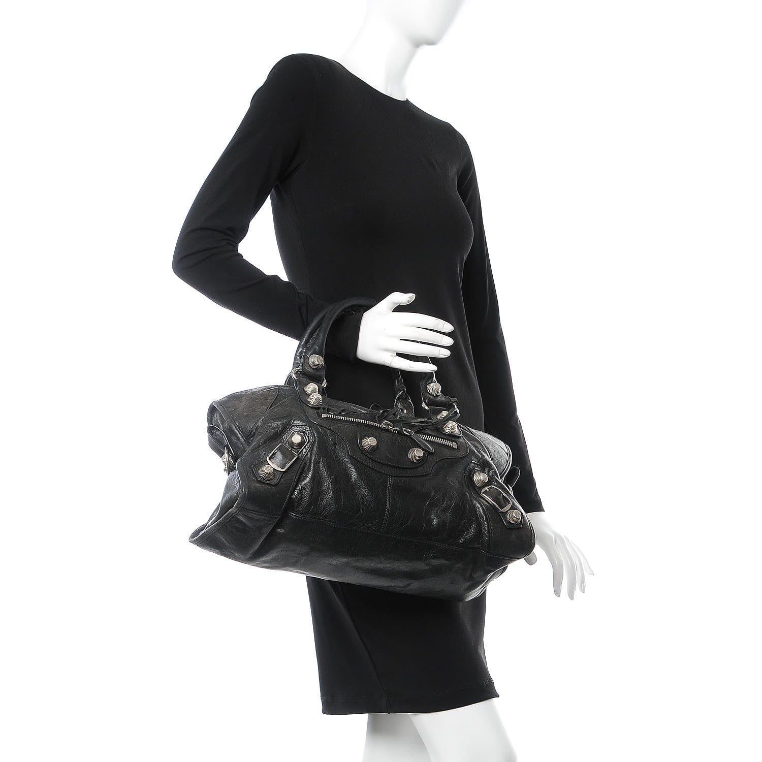 Balenciaga Agneau Giant 21 Silver Hardware Part Time Black 2 of 18