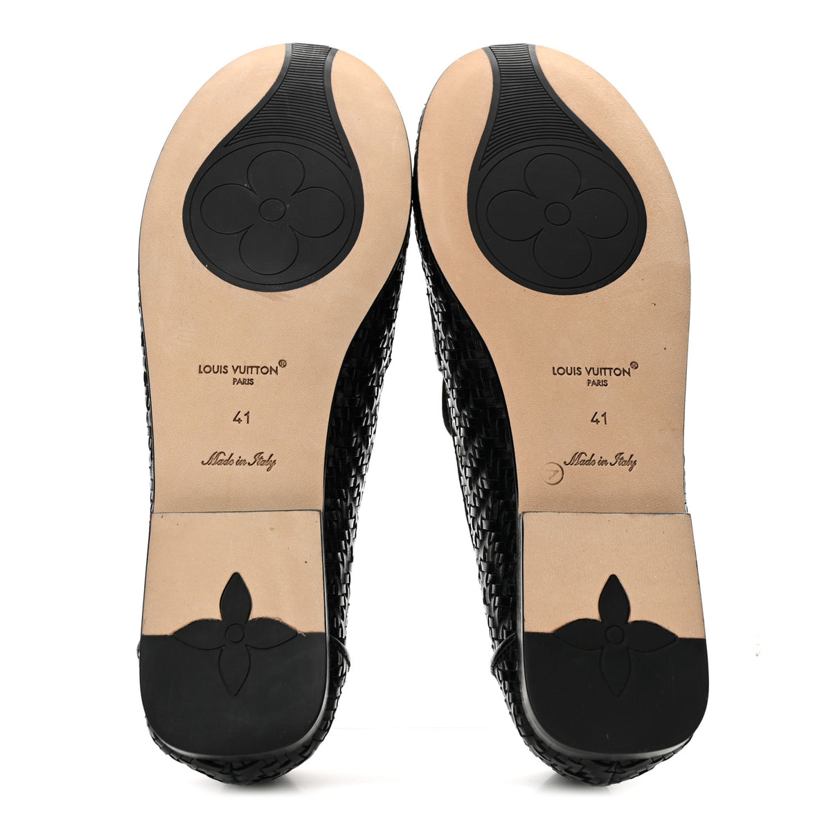 Louis Vuitton Goatskin Braided Soho Flat Loafer 41 Black 6 of 9