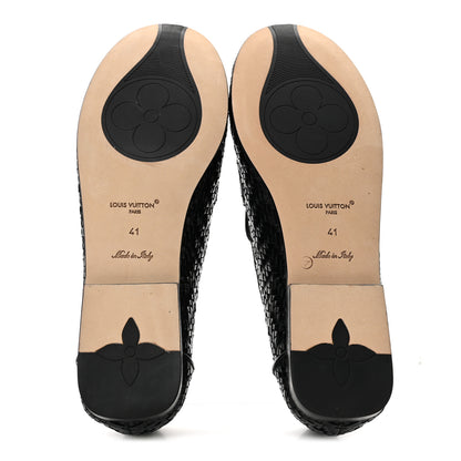 Louis Vuitton Goatskin Braided Soho Flat Loafer 41 Black 6 of 9