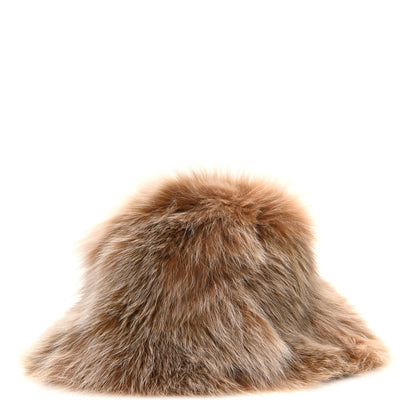 Fendi Fox Fur Bucket Hat M Camel 1 of 8