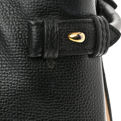 Burberry Grainy Calfskin House Check Medium Banner Tote Black 11 of 14