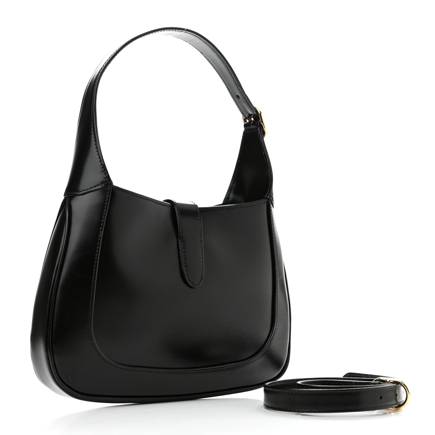 Boarded Dyana Lux Calfskin Small Jackie 1961 Hobo Black