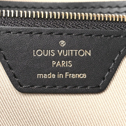 Louis Vuitton Cotton Monogram Embroidered Neverfull MM Beige Black 7 of 11
