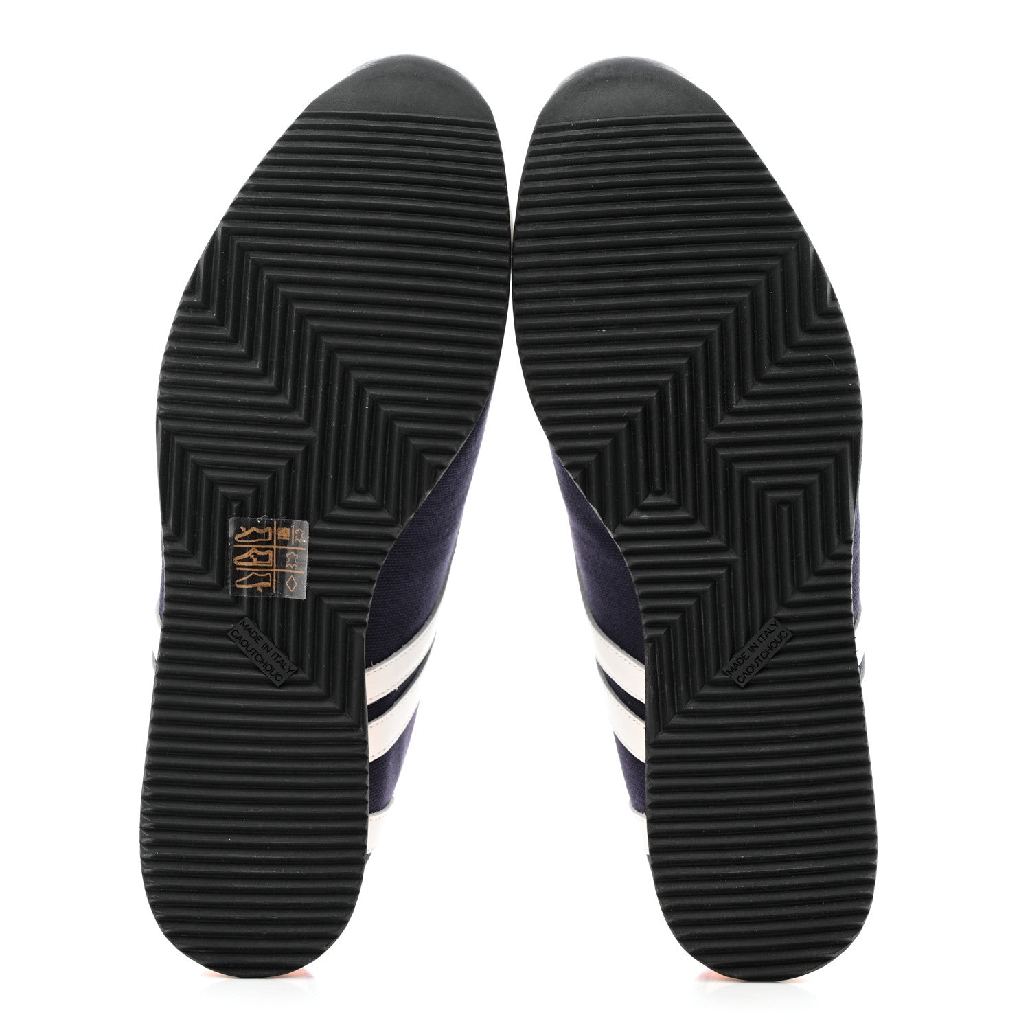 Hermes Cotton Calfskin Kool Sneakers 40 Indigo White 5 of 9