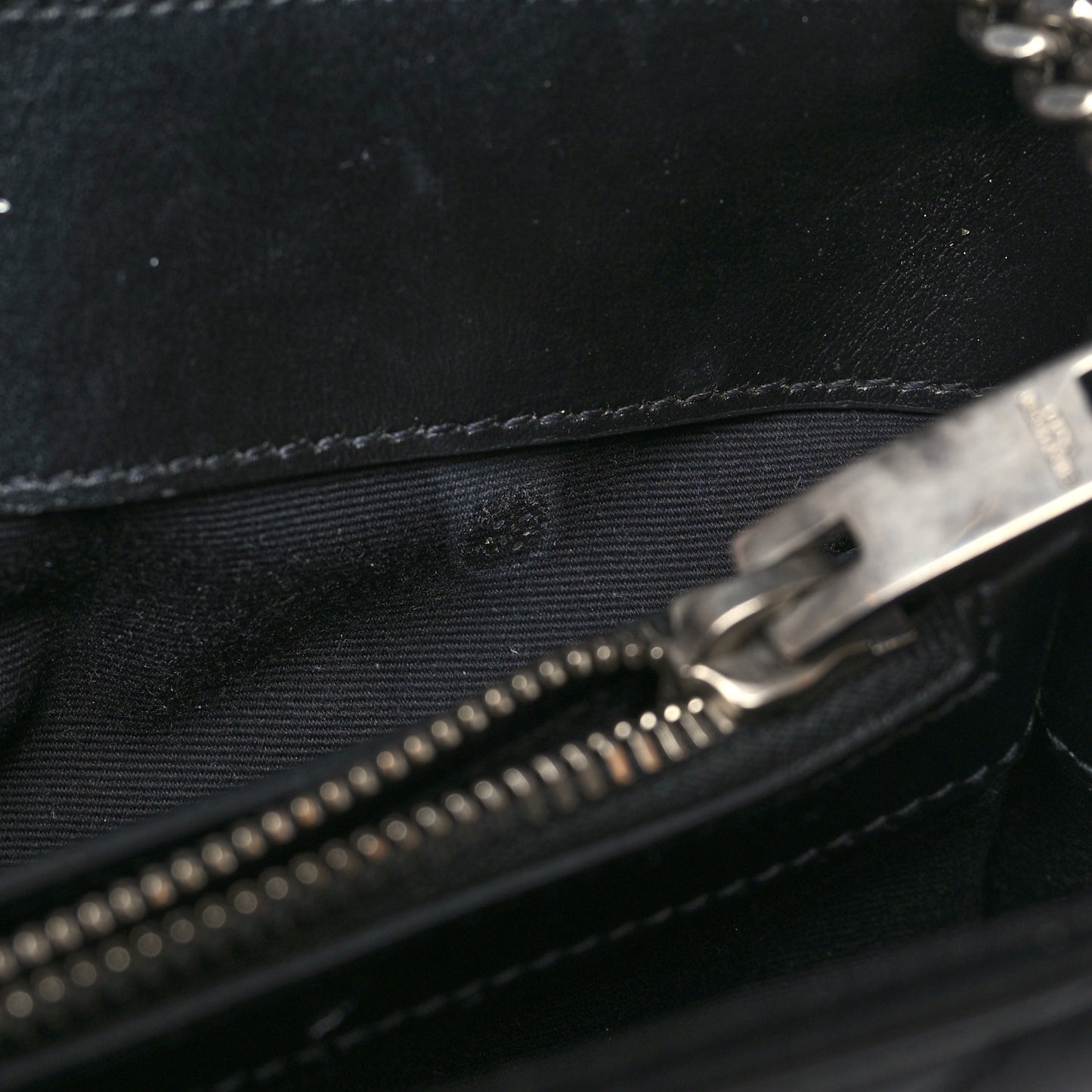 Calfskin Y Quilted Monogram Small Loulou Chain Satchel Black