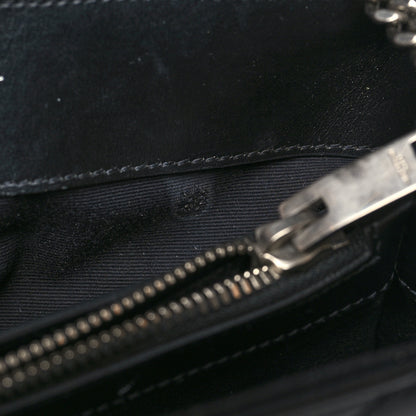 Saint Laurent Calfskin Y Quilted Monogram Small Loulou Chain Satchel Black 10 of 10