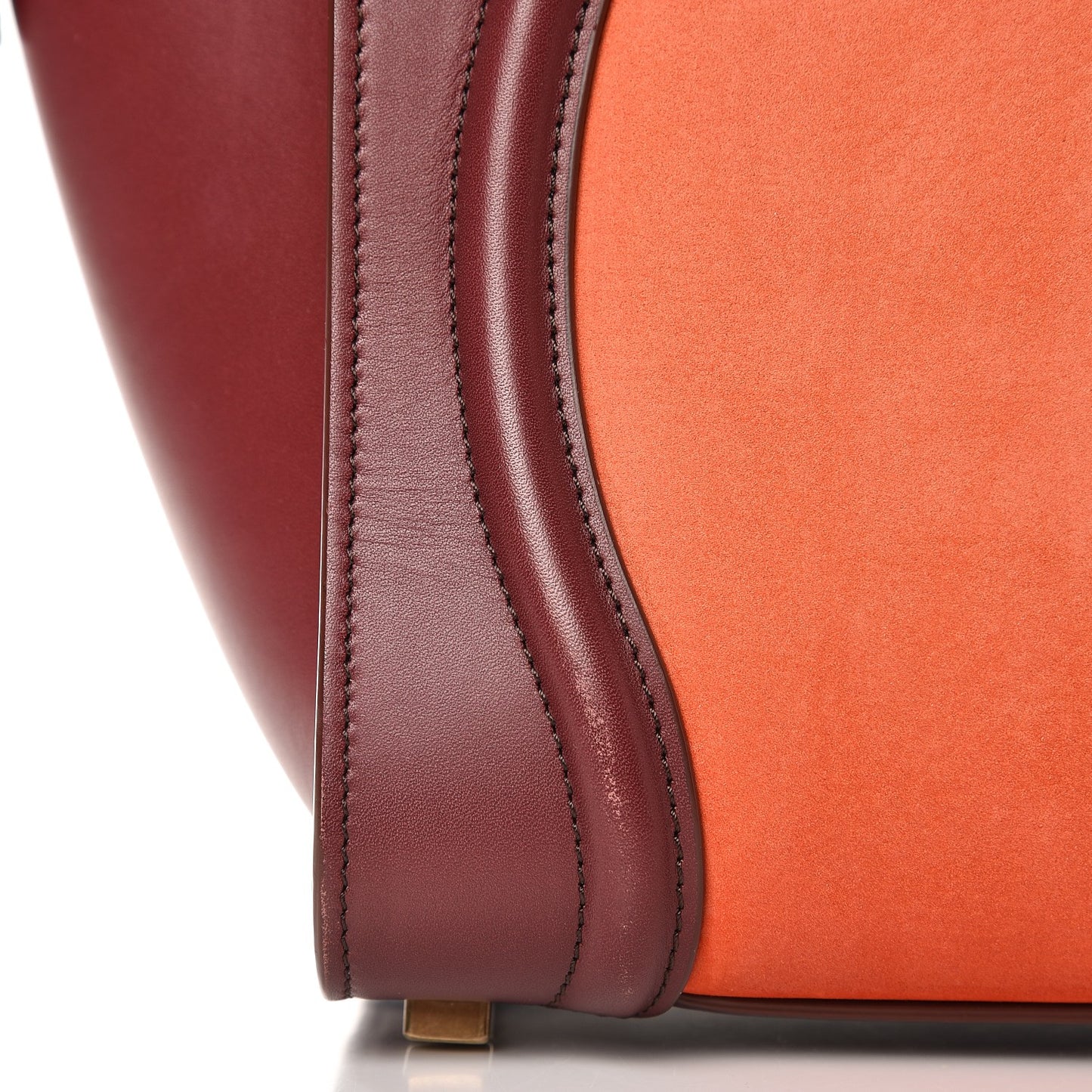 Bullhide Calfskin Micro Bi-Color Luggage Vermillion