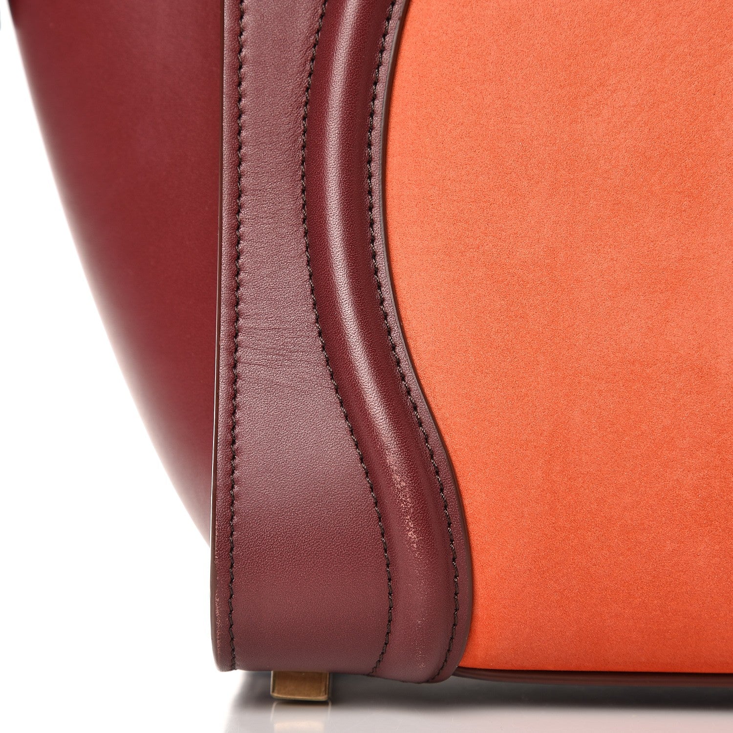 Celine Bullhide Calfskin Micro Bi-Color Luggage Vermillion 14 of 17