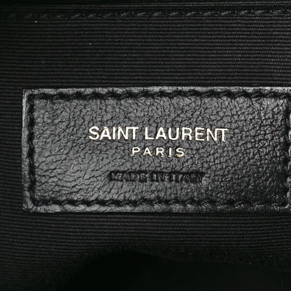 Saint Laurent Calfskin Leopard Print Monogram Lou Camera Bag Black 6 of 10