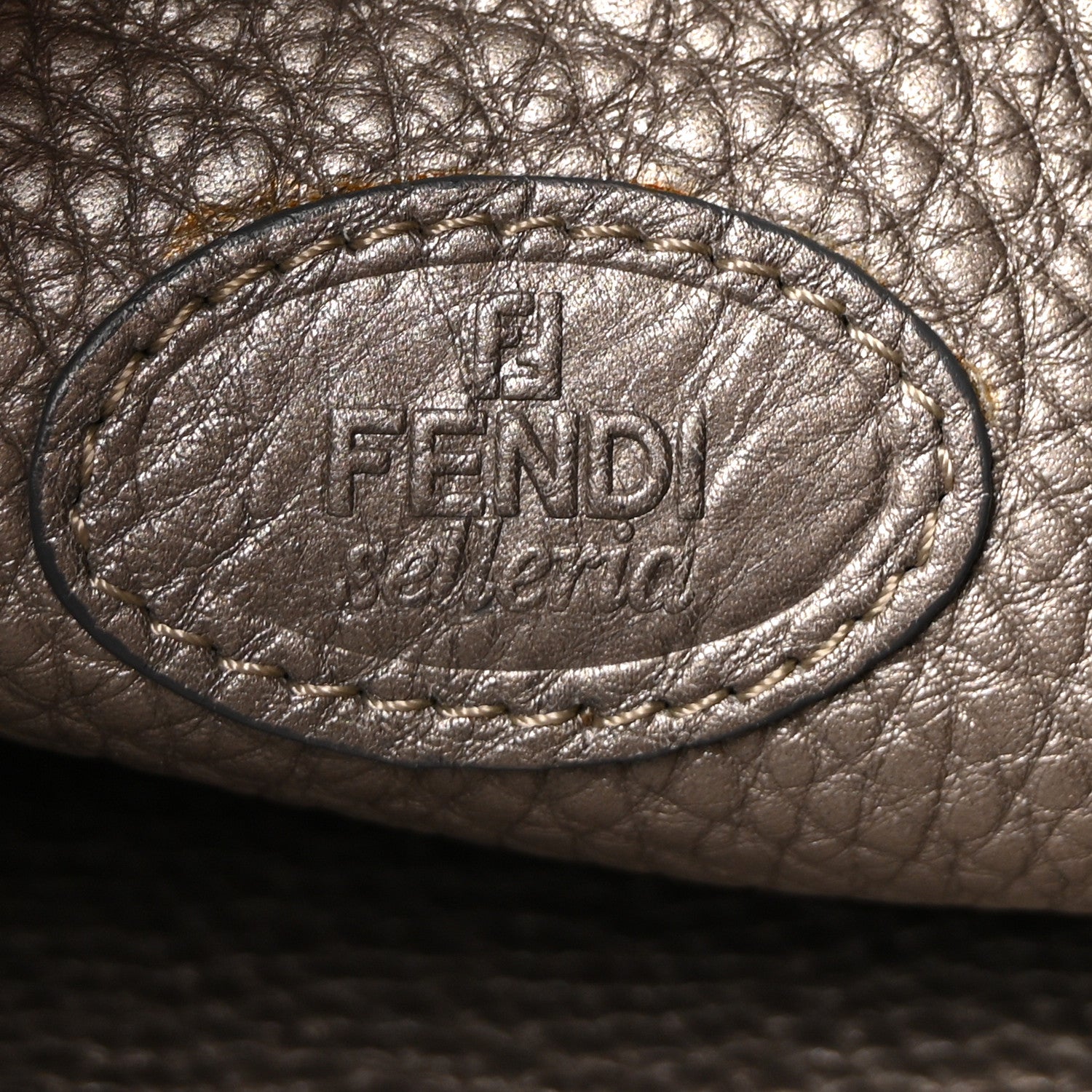 Fendi Cuoio Romano Selleria Hobo Peltro 6 of 9