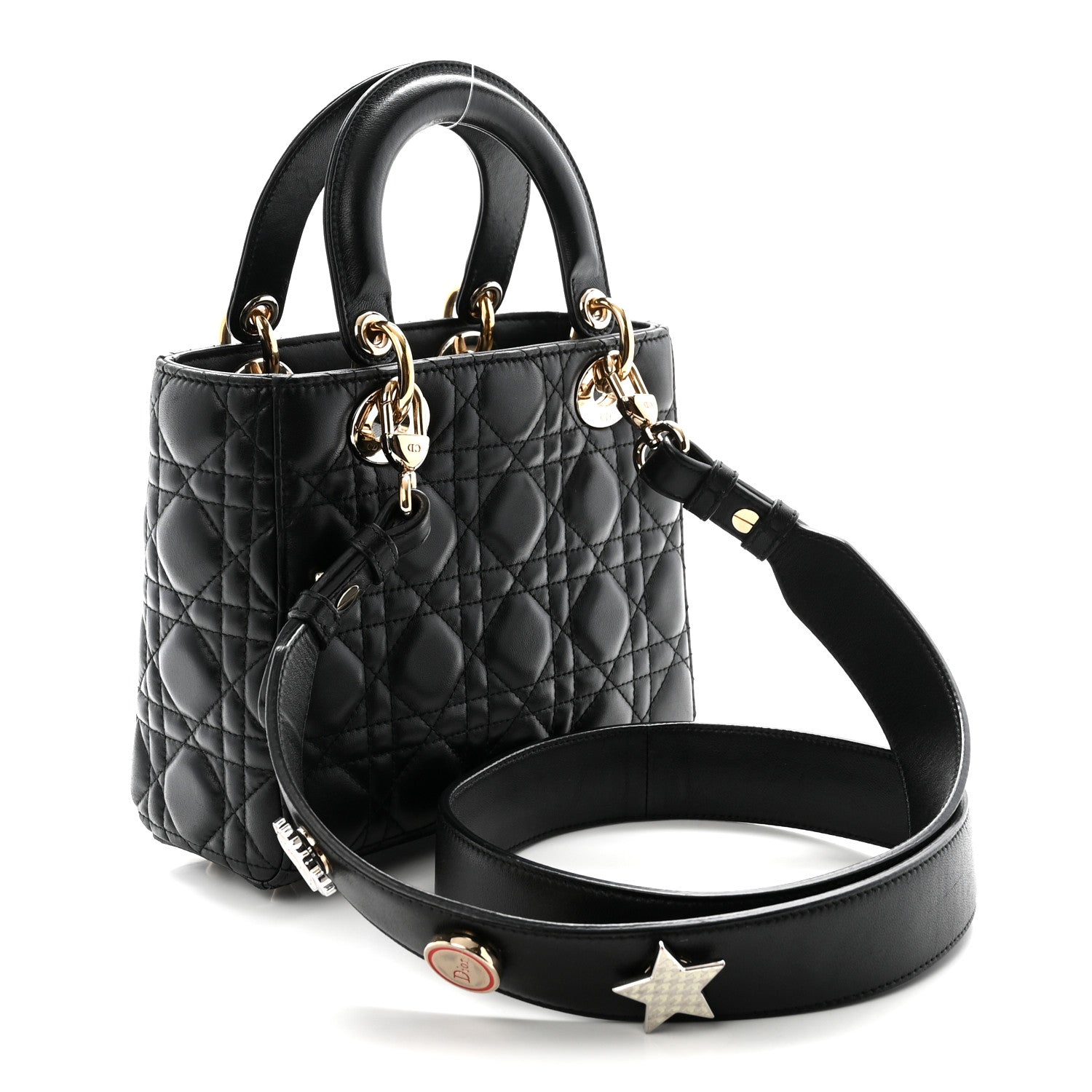 Christian Dior Lambskin Cannage Small My ABCDior Lady Dior Black 3 of 9