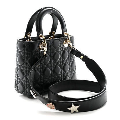 Christian Dior Lambskin Cannage Small My ABCDior Lady Dior Black 3 of 9