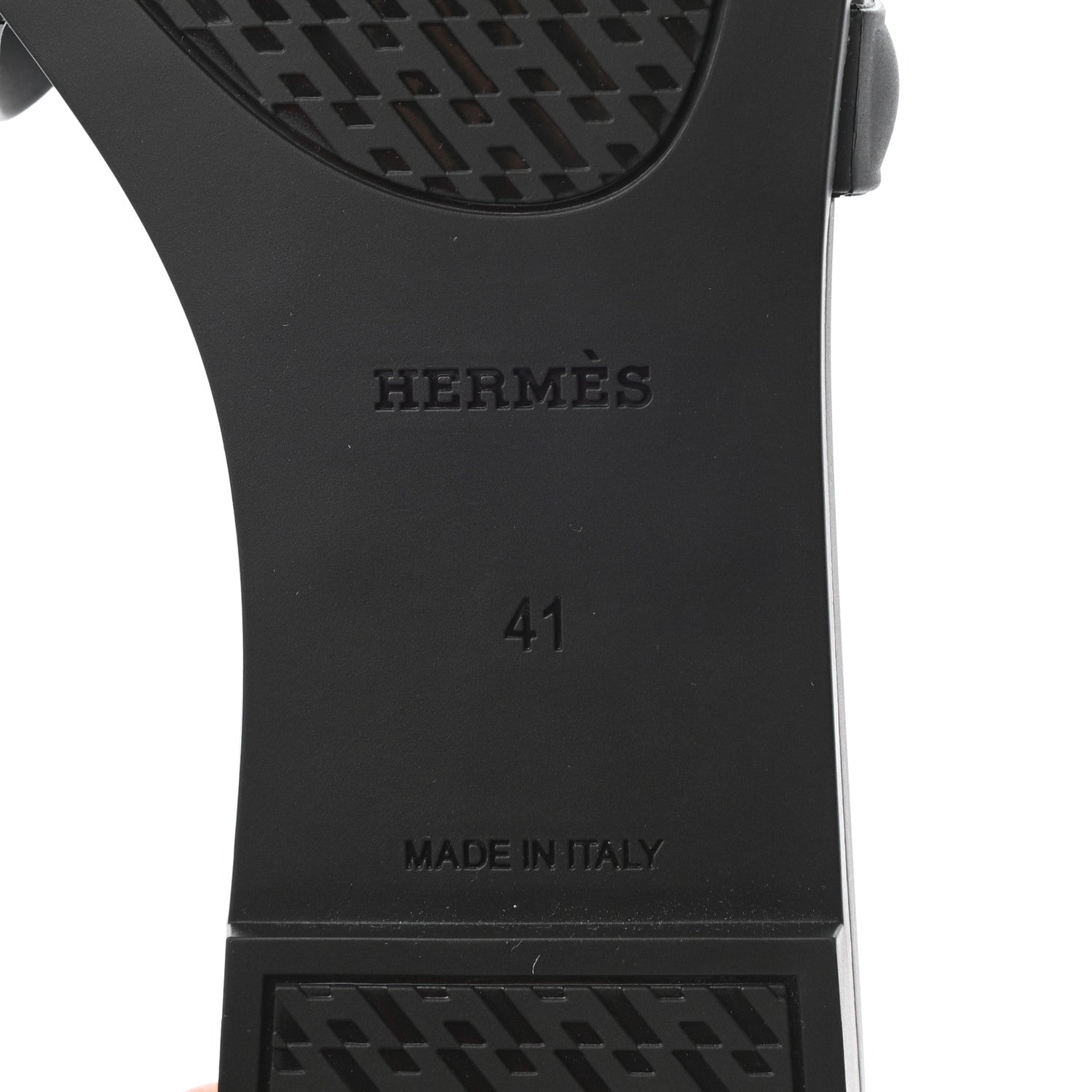 Hermes Rubber Aloha Sandals 41 Black 6 of 7