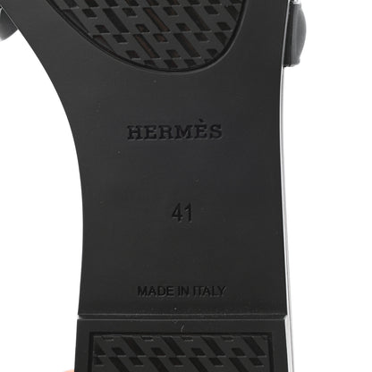 Hermes Rubber Aloha Sandals 41 Black 6 of 7