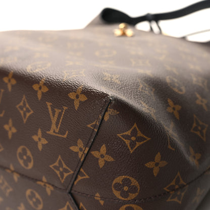 Louis Vuitton Monogram Flower Hobo Black 9 of 12
