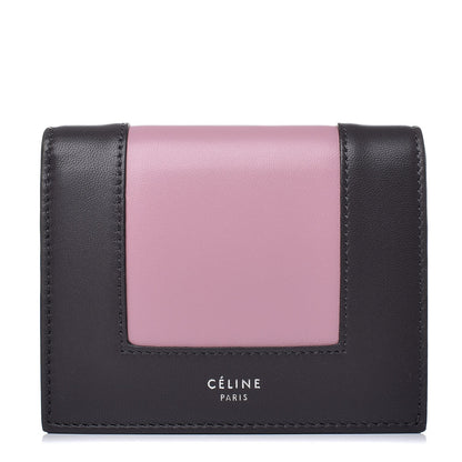 Celine Smooth Lambskin Small Frame Multifunction Wallet Liquorice Antique Rose 1 of 7