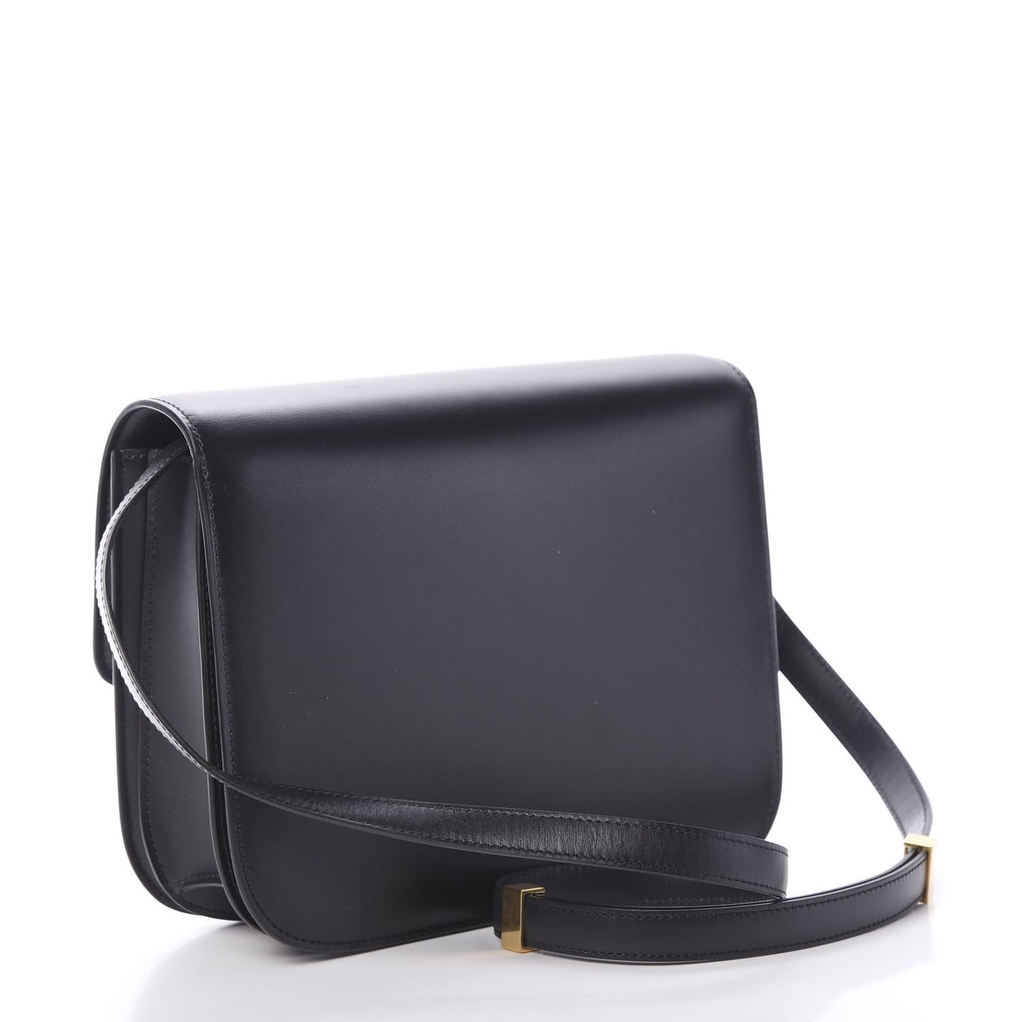Box Calfskin Medium Classic Box Flap Bag Black