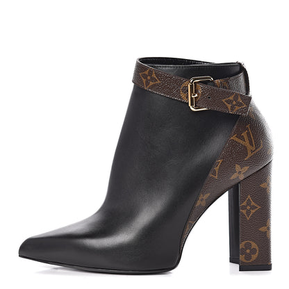 Louis Vuitton Calfskin Patent Monogram Matchmake Low Boots 38 1 of 9