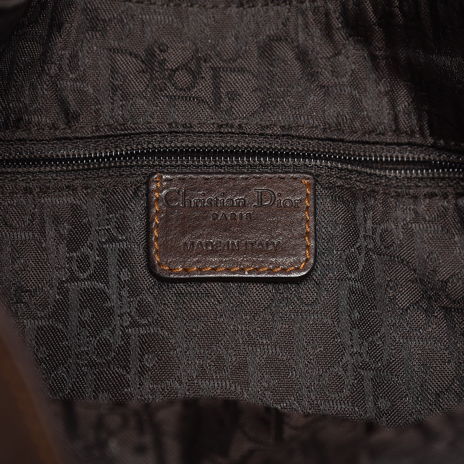 Christian Dior Calfskin Gaucho Double Saddle Bag Brown 6 of 13