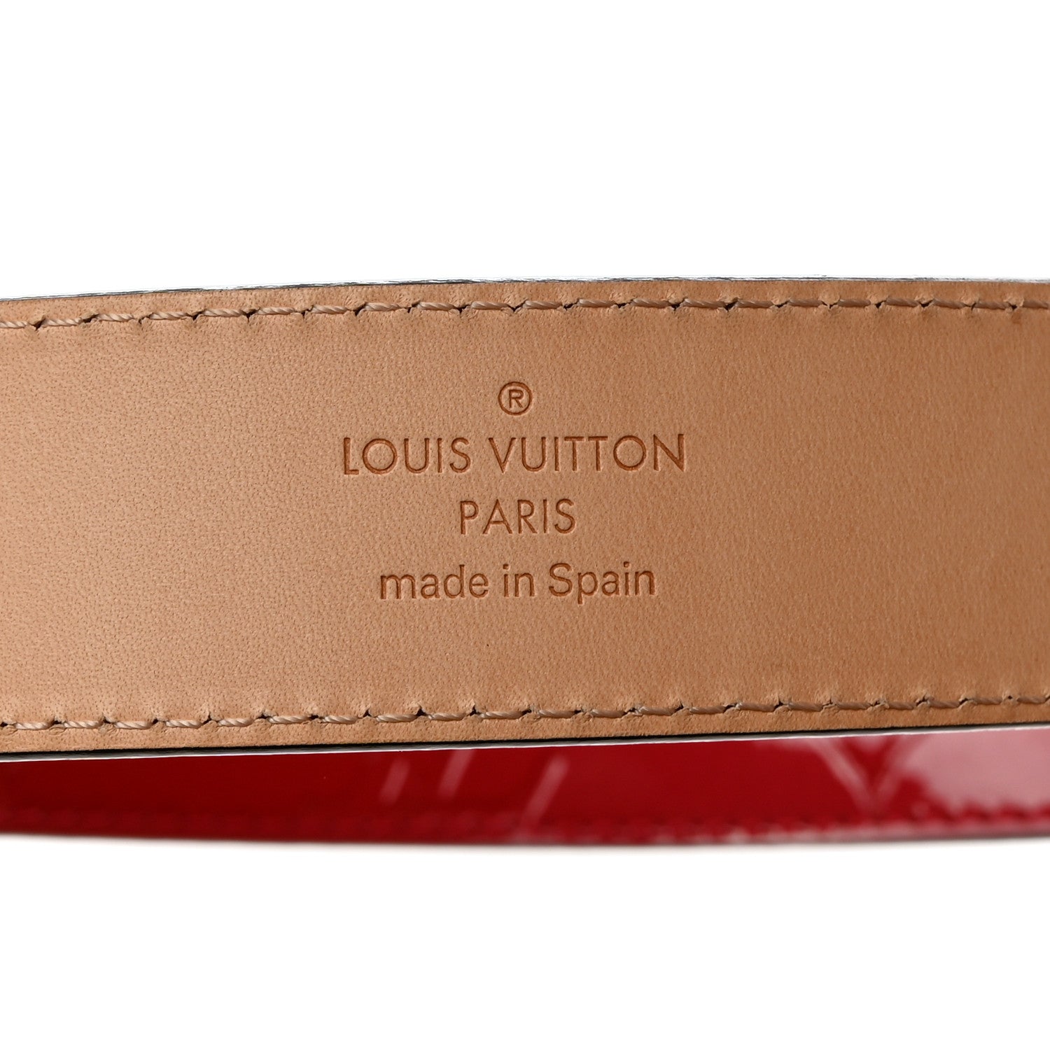 Louis Vuitton Vernis Ceinture 30mm Belt 80 32 Rouge 3 of 7