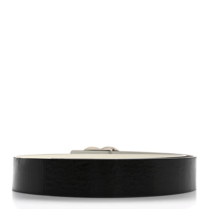 Chanel Calfskin CC Reversible Belt 95 38 Black White 2 of 8