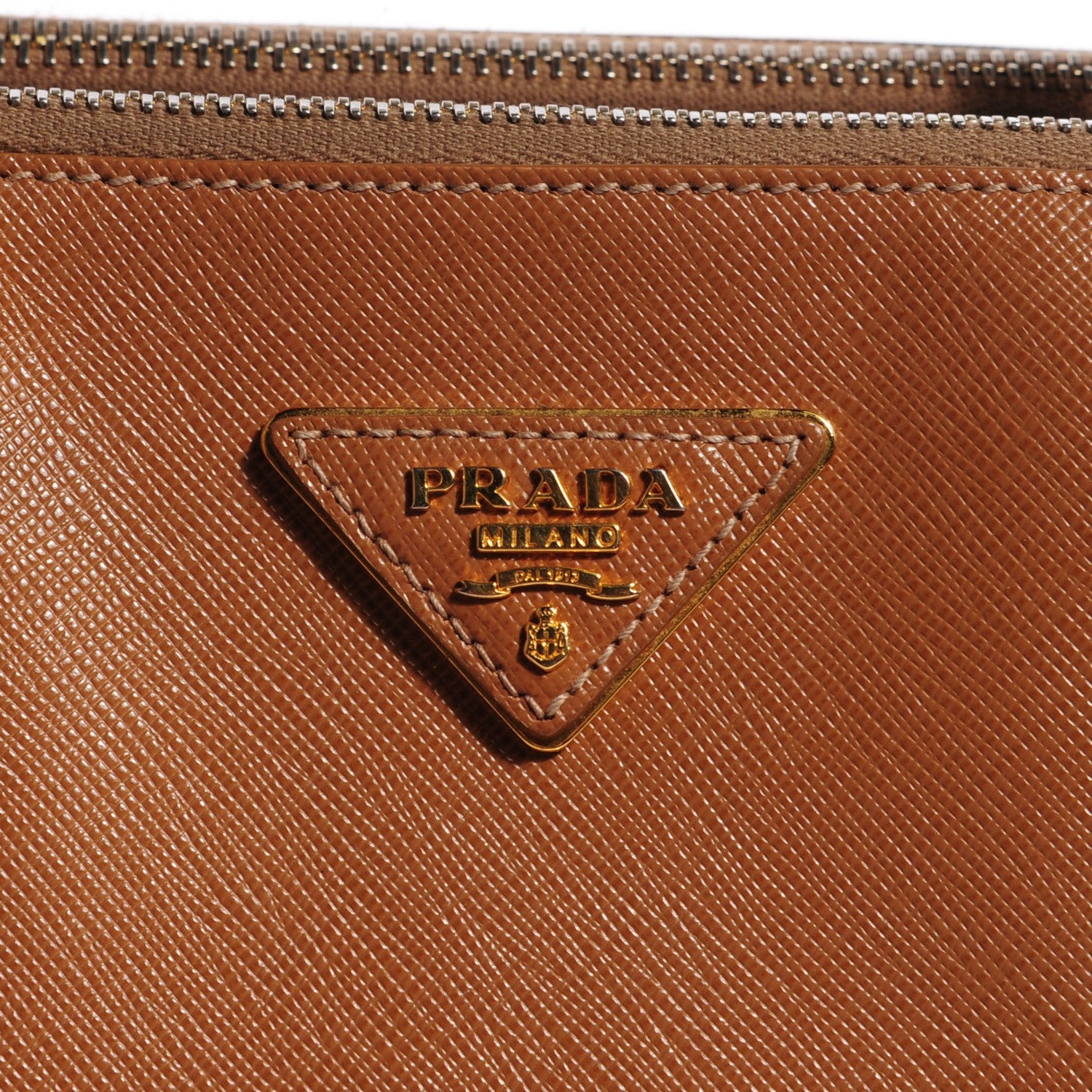 Prada Saffiano Medium Galleria Double Zip Tote Caramel 9 of 12