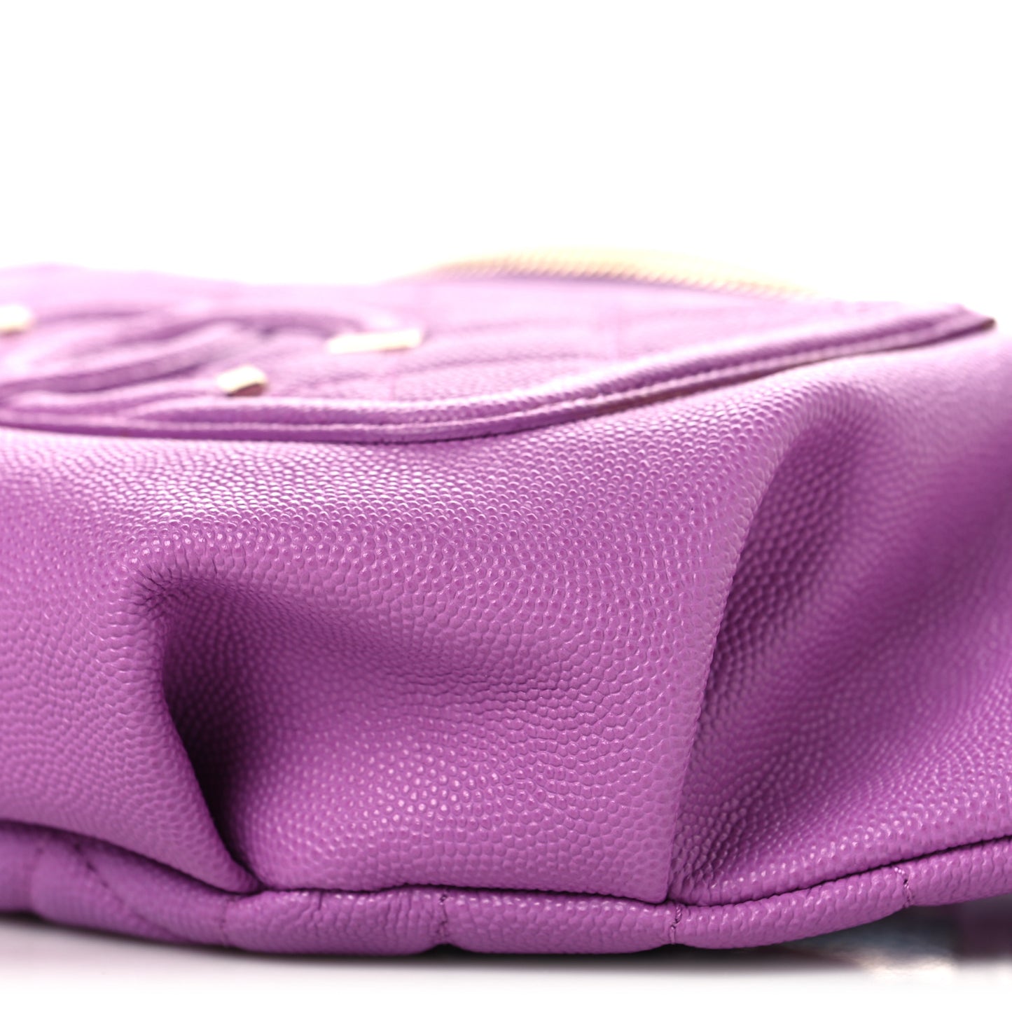 Caviar Quilted Filigree Waist Bag Purple