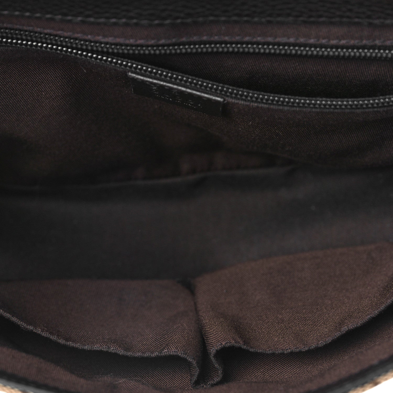 Gucci Monogram Flap Messenger Bag Beige Dark Brown 5 of 9