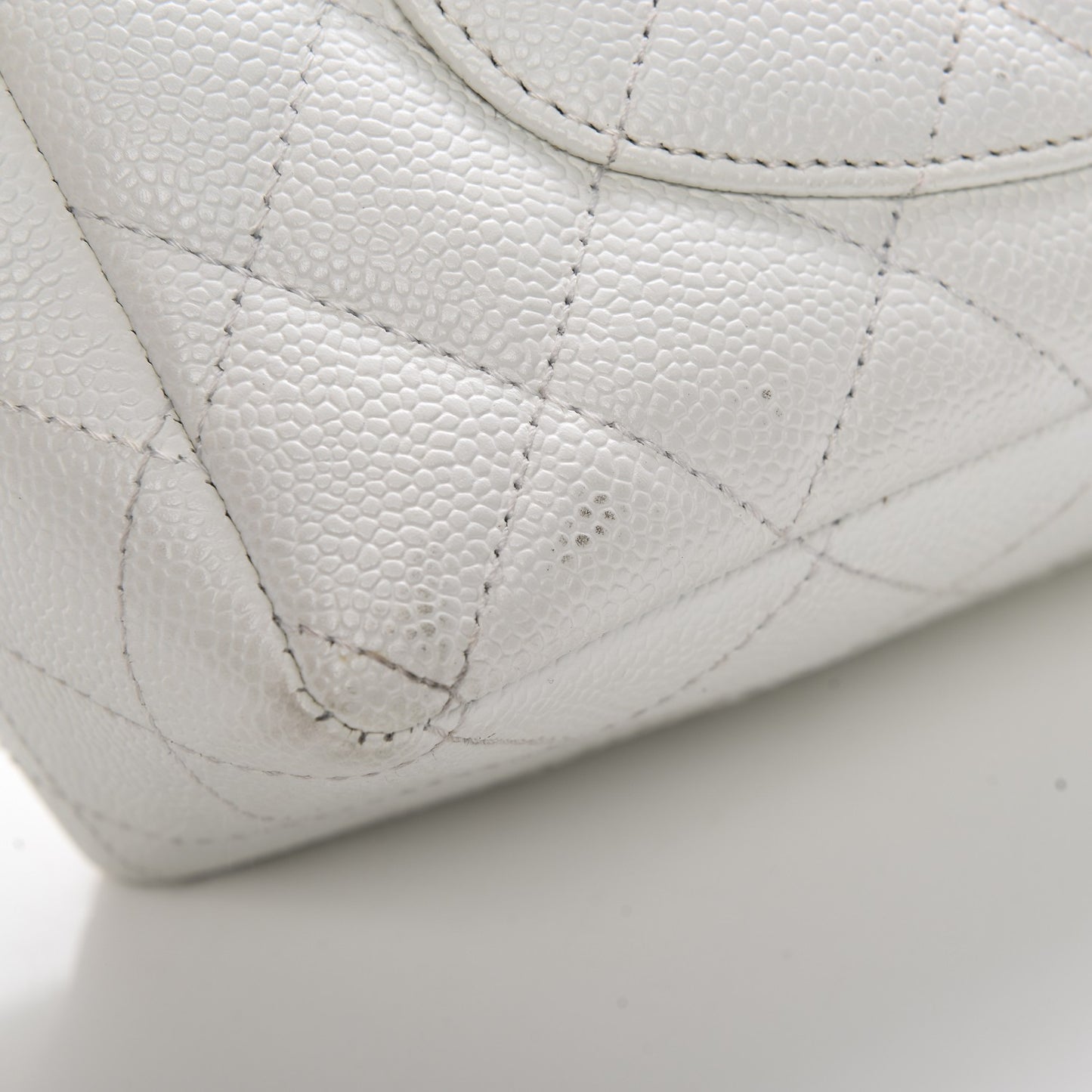 Caviar Quilted Bekko Jumbo Single Flap White
