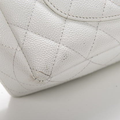 Chanel Caviar Quilted Bekko Jumbo Single Flap White 10 of 10