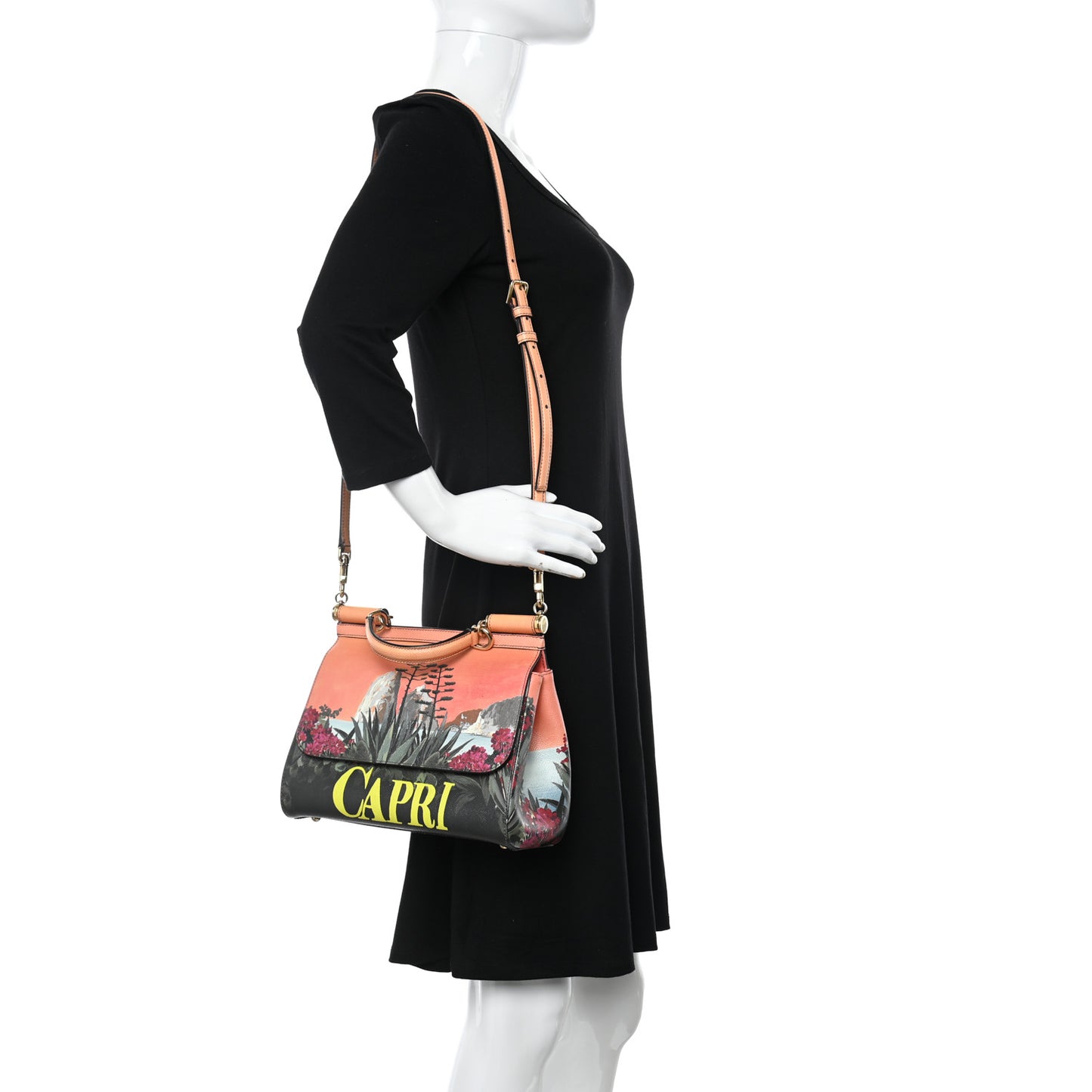 Dauphine Capri Printed Medium Miss Sicily Satchel Multicolor