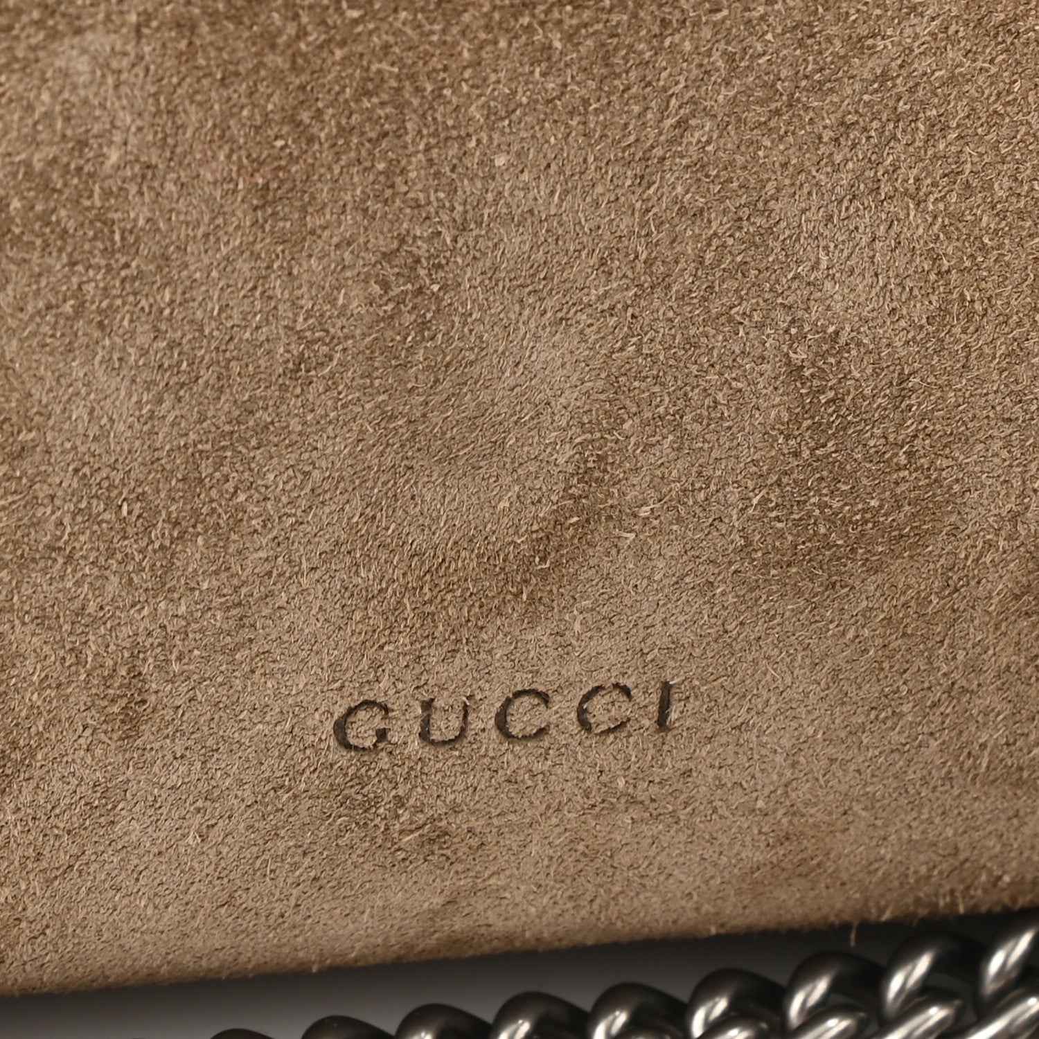 Gucci Suede Mini Dionysus Chain Wallet Taupe 8 of 11