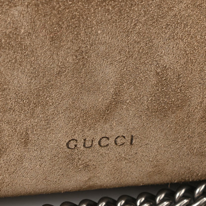 Gucci Suede Mini Dionysus Chain Wallet Taupe 8 of 11
