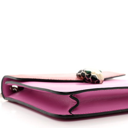 Bulgari Calfskin Galuchat Serpenti Forever Crossbody Bag Pink 8 of 13