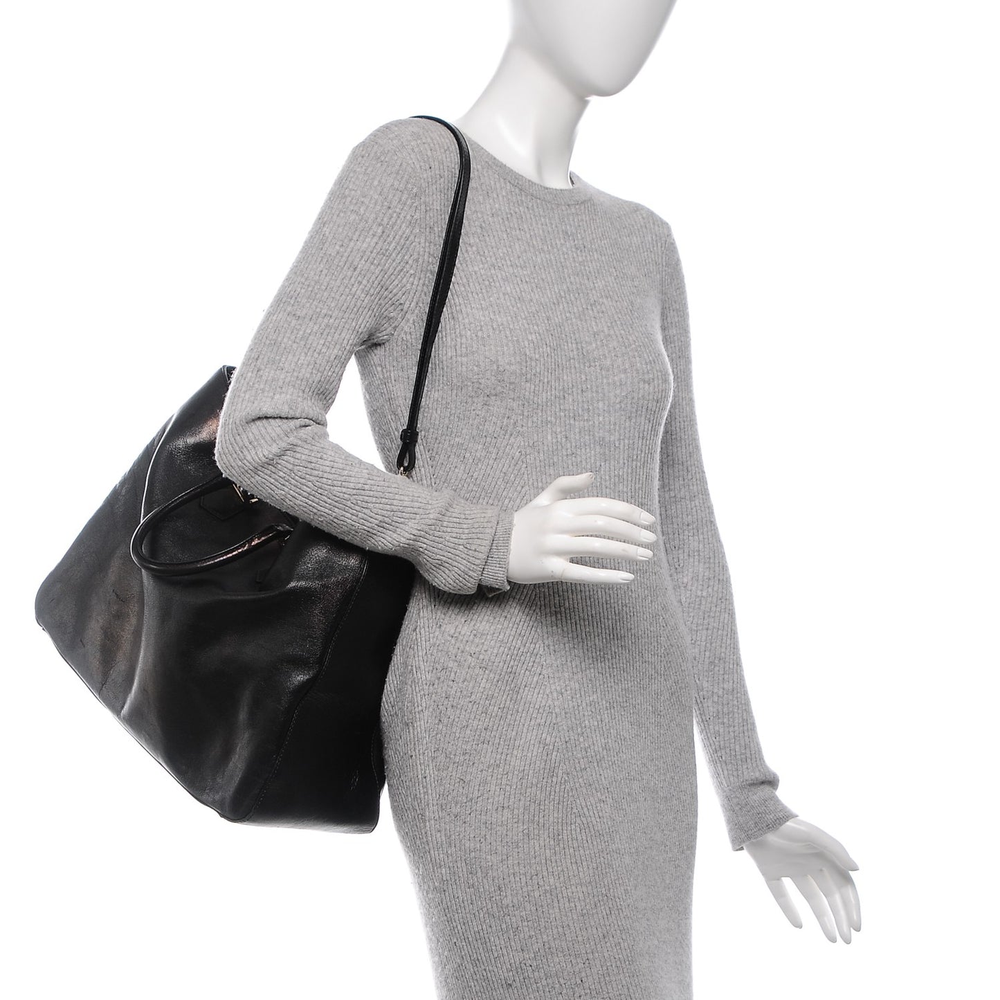 Vitello Acqua Large Twins Tote Black