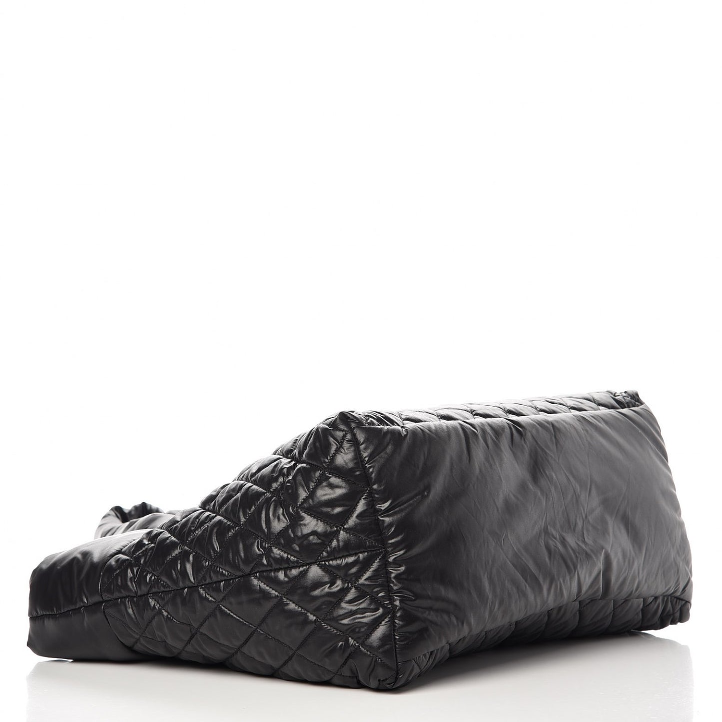 Nylon Quilted Large Coco Cocoon Tote Black