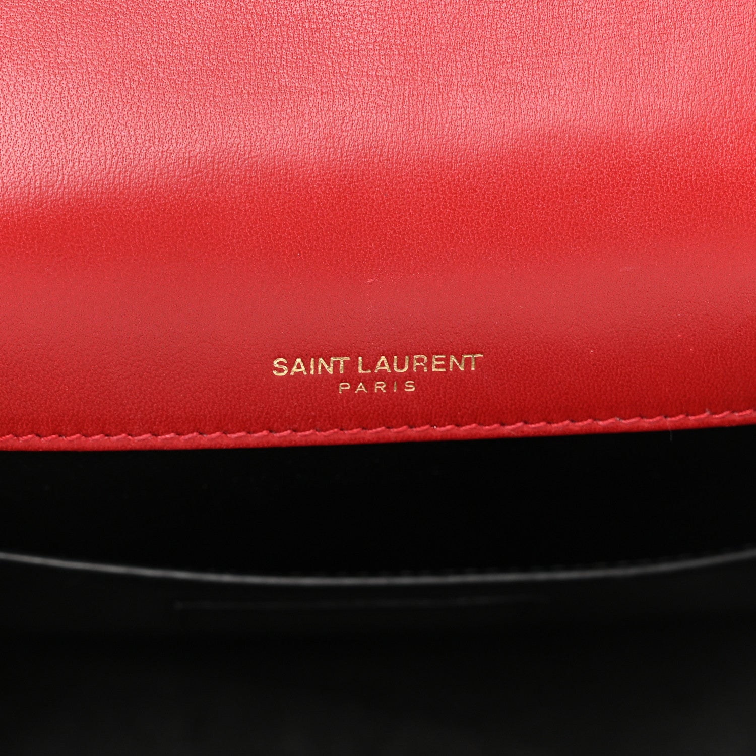 Saint Laurent Lambskin Matelasse Monogram Medium Vicky Chain Bag Rouge Eros 6 of 12