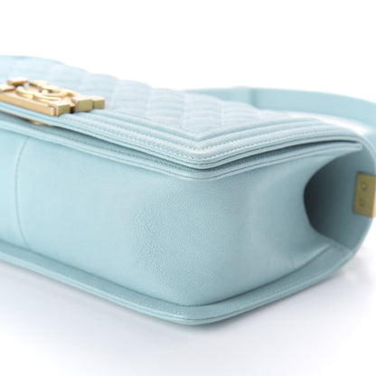 Chanel Caviar Quilted Medium Boy Flap Light Blue 8 of 12