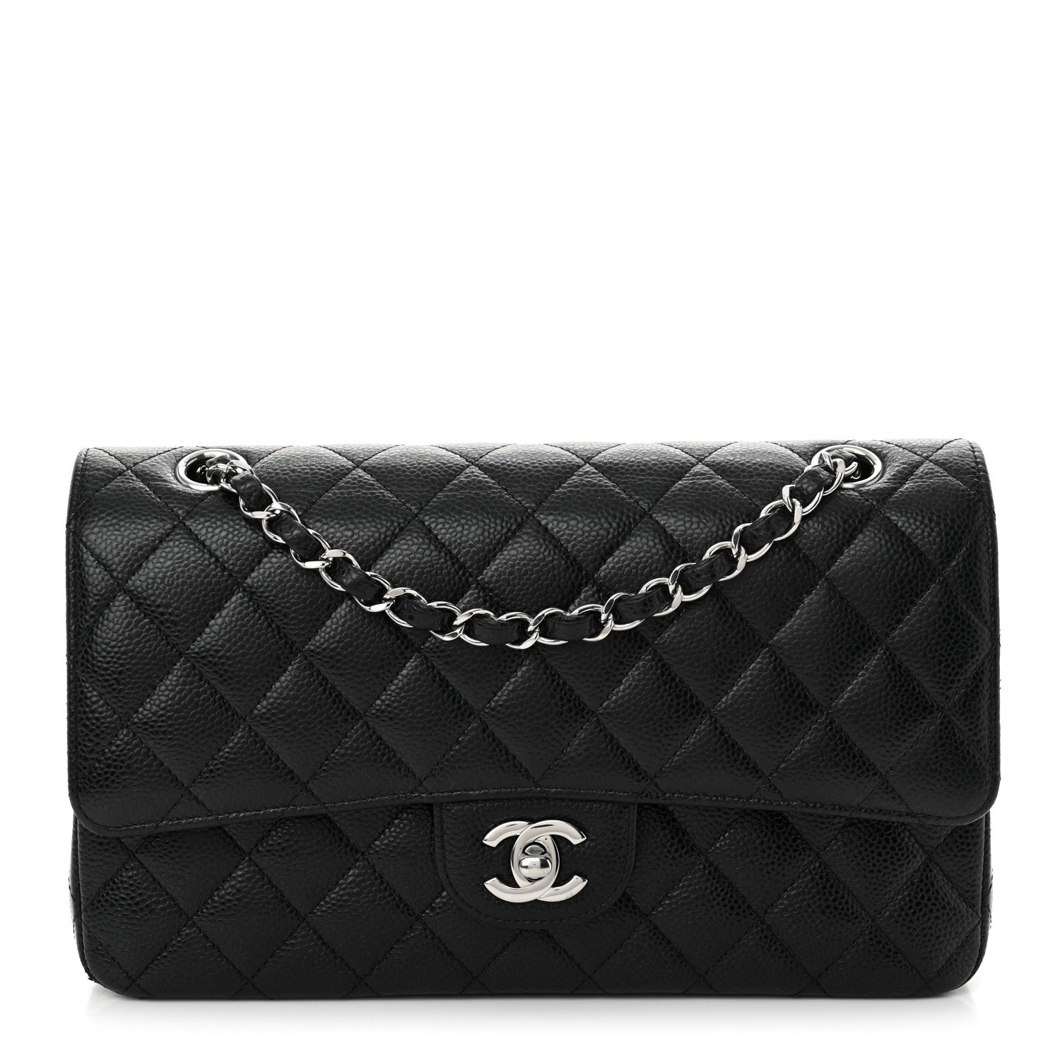 Chanel Caviar Quilted Medium Double Flap Black 1 of 12